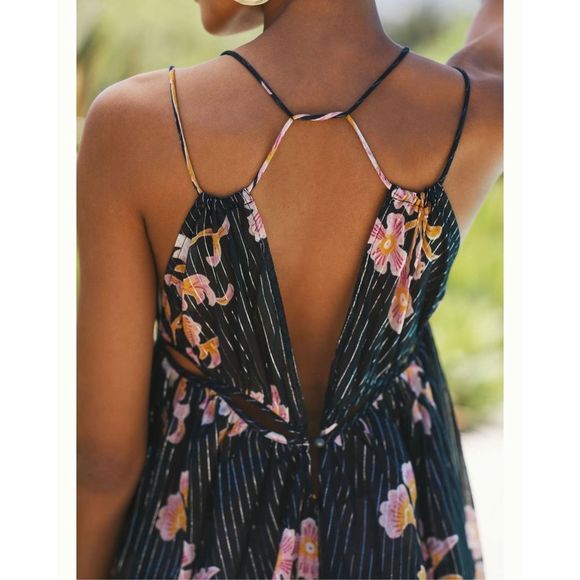 Anthropologie Cutout Floral Maxi Dress - Picture 5 of 7